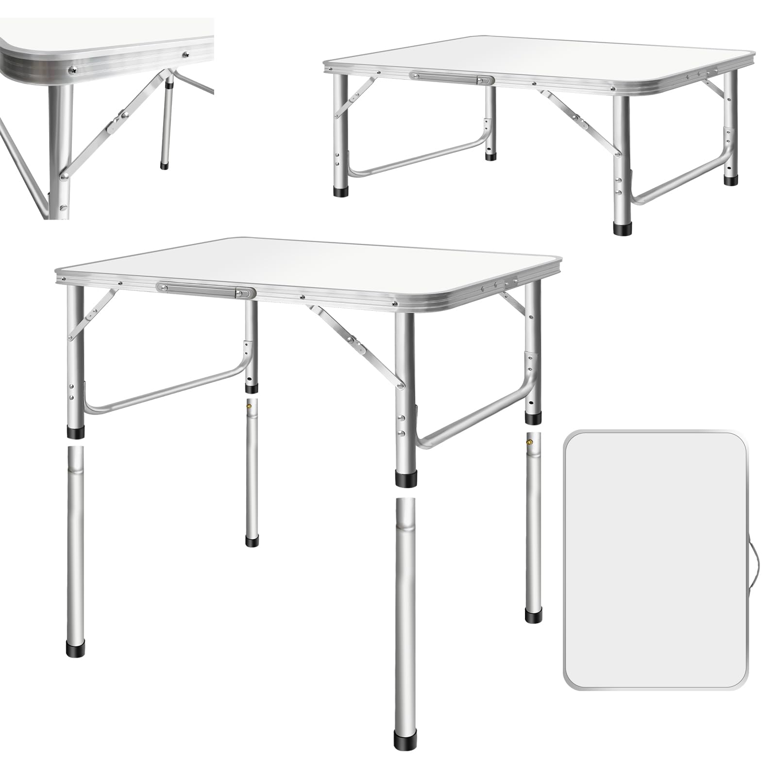 Table de camping pliante pour pique-nique en forêt et repas sous la tente