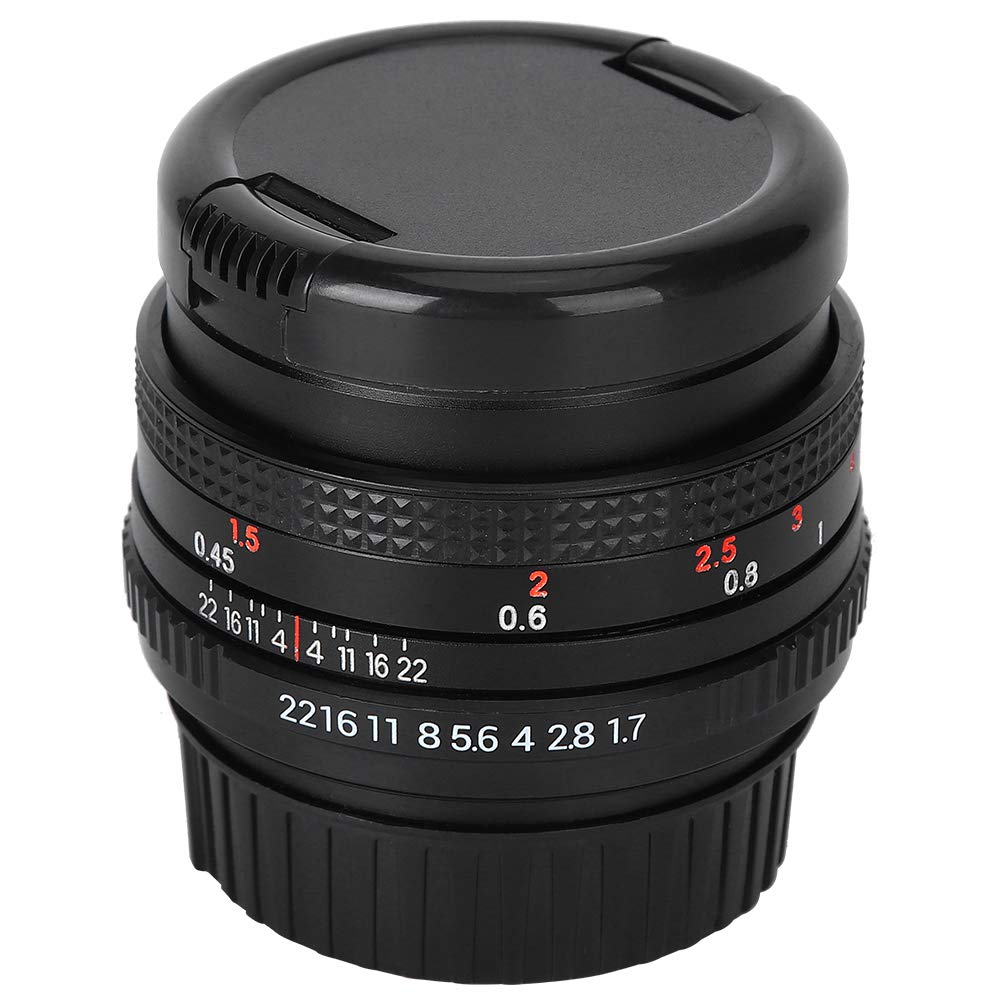 Hopcd PK-Mount Manual Focus Lens, 50MM F1.7 Large‑Aperture Full‑Frame Portrait Lenses for Pentax SLR Camera