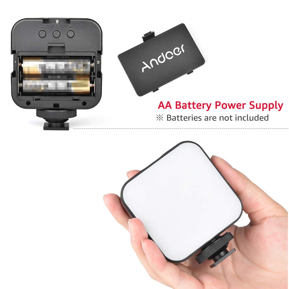 Andoer Smartphone Video Rig con 2 pezzi di luce video a LED per Videomaker Filmmaker Videographer Compatibile con iPhone Huawei Samsung