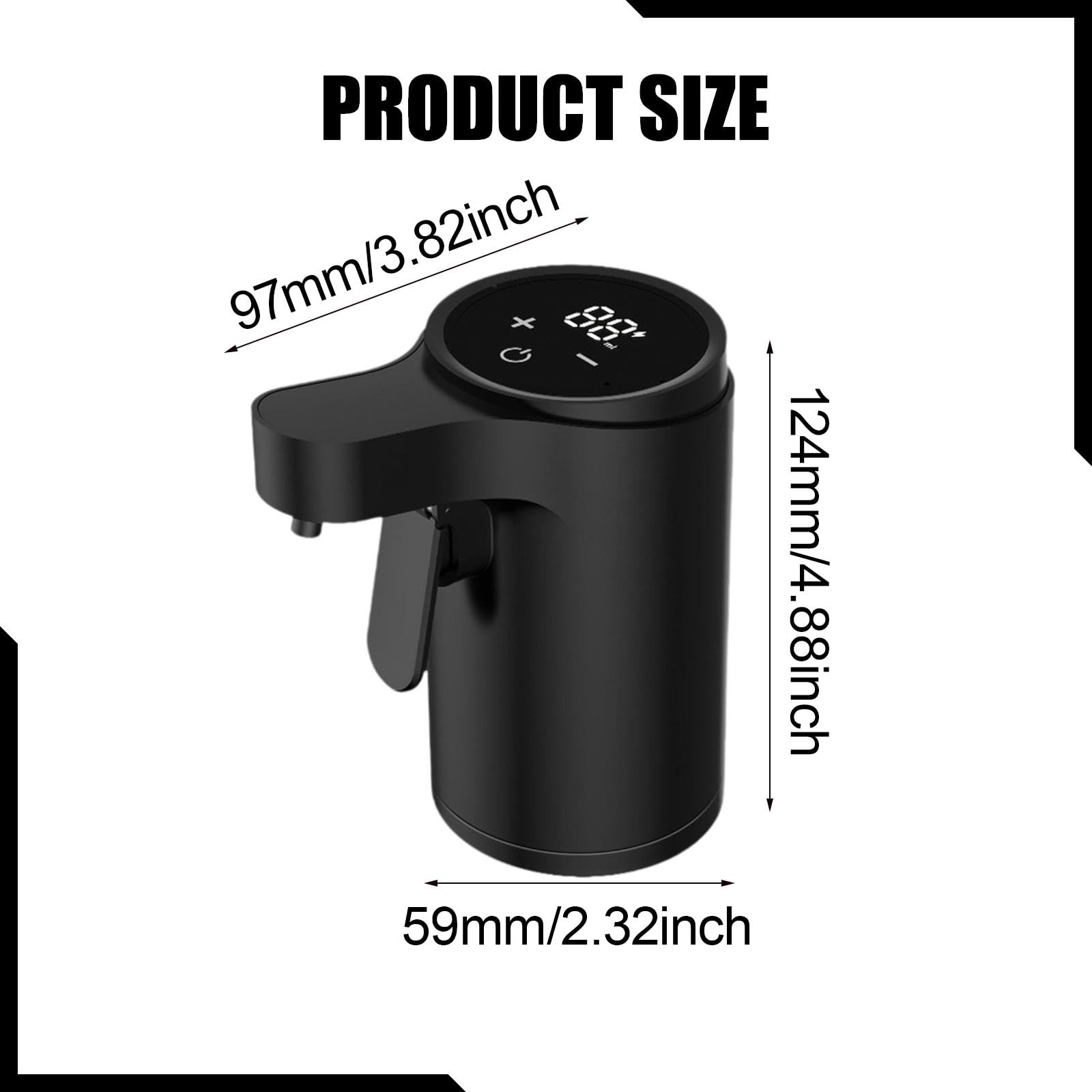 Qianly Distributeur de Vin Automatique Électrique Verseur Décanteur Aérateur et Accessoires pour Femmes Fabriqué En Pp avec Tube Flexible Anti-g, Noir
