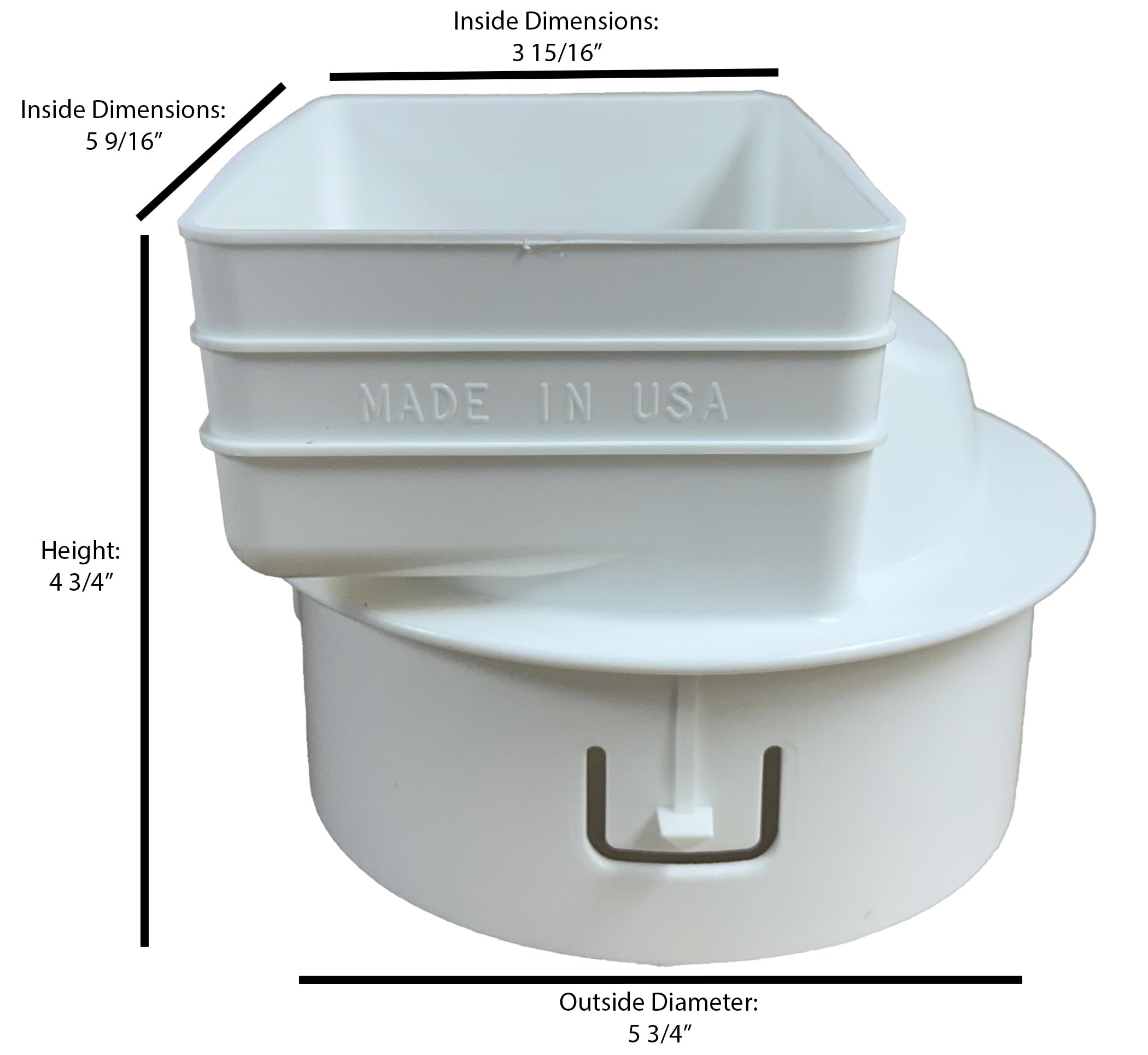 4x5x6 Universal Downspout Tile Adapter – Fits 4