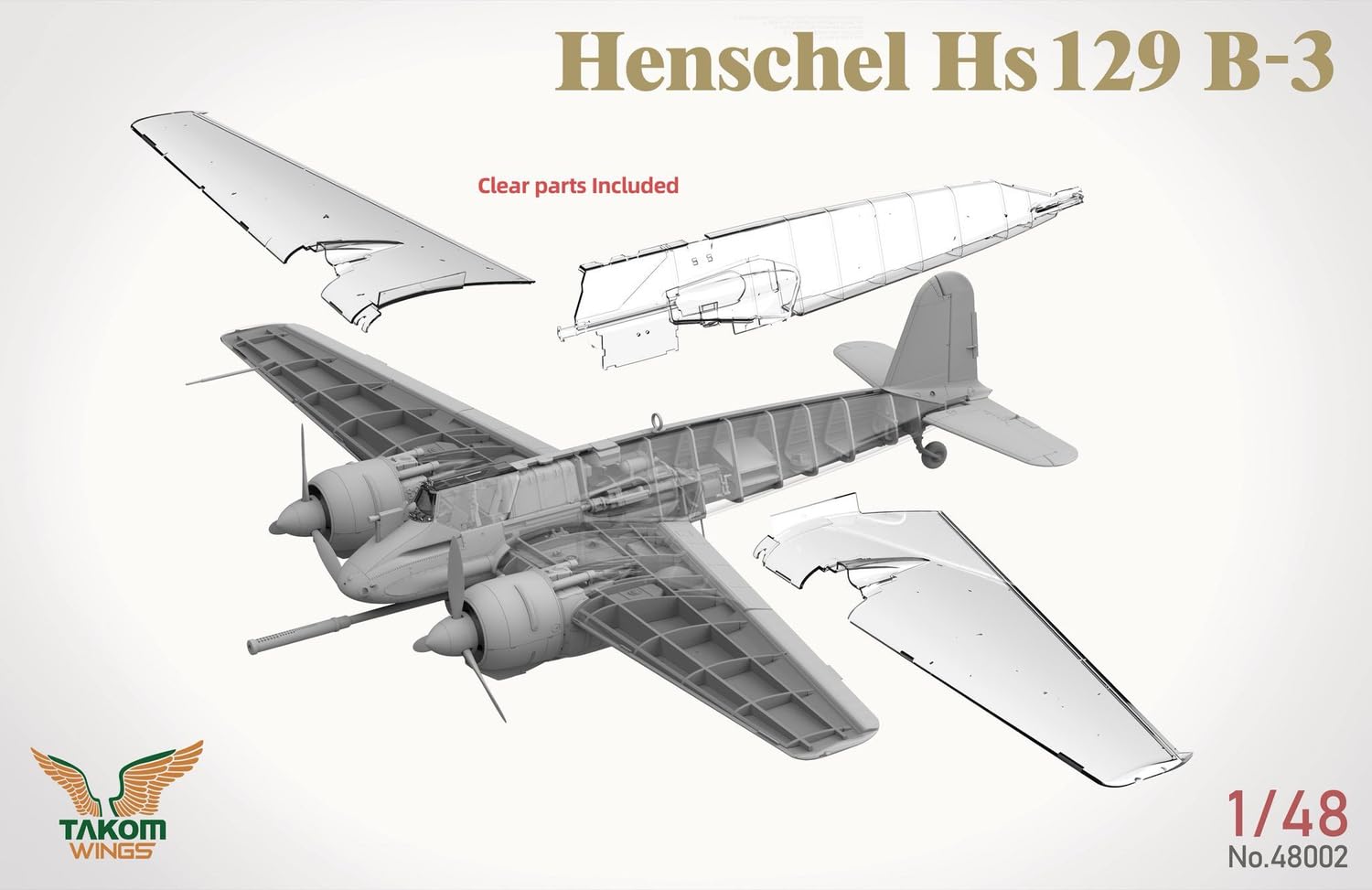 Amazon | タコム 1/48 ヘンシェル Hs129B-3 プラモデル TKO48002
