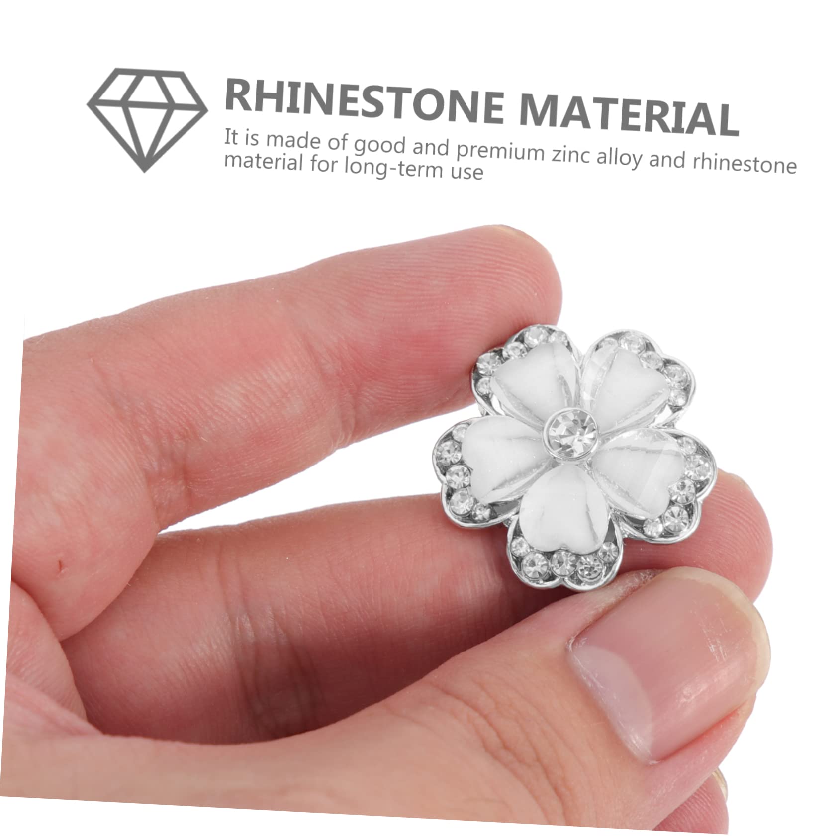 SOIMISS Botones De Tejer De Cristal Forma De Flor De Adornos Para Ropa Y Manualidades Para Abrigos Y Suéteres 5 Piezas X 5