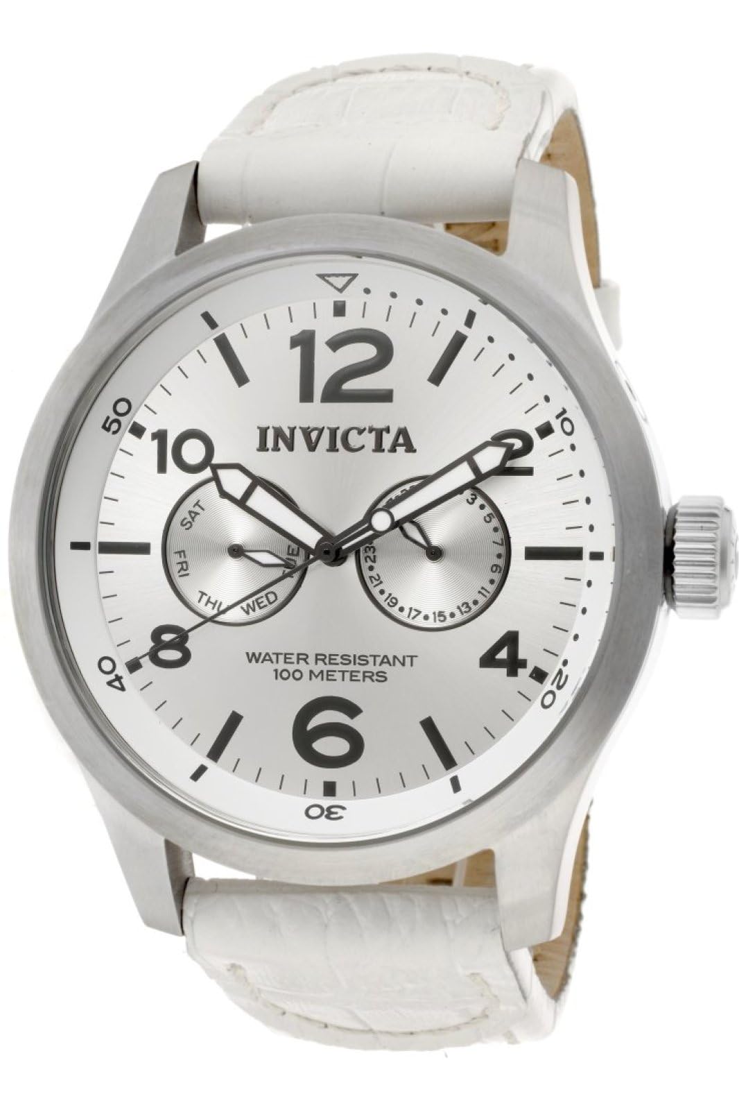 Invicta Unisex-Armbanduhr Chronograph Quarz Leder 12170