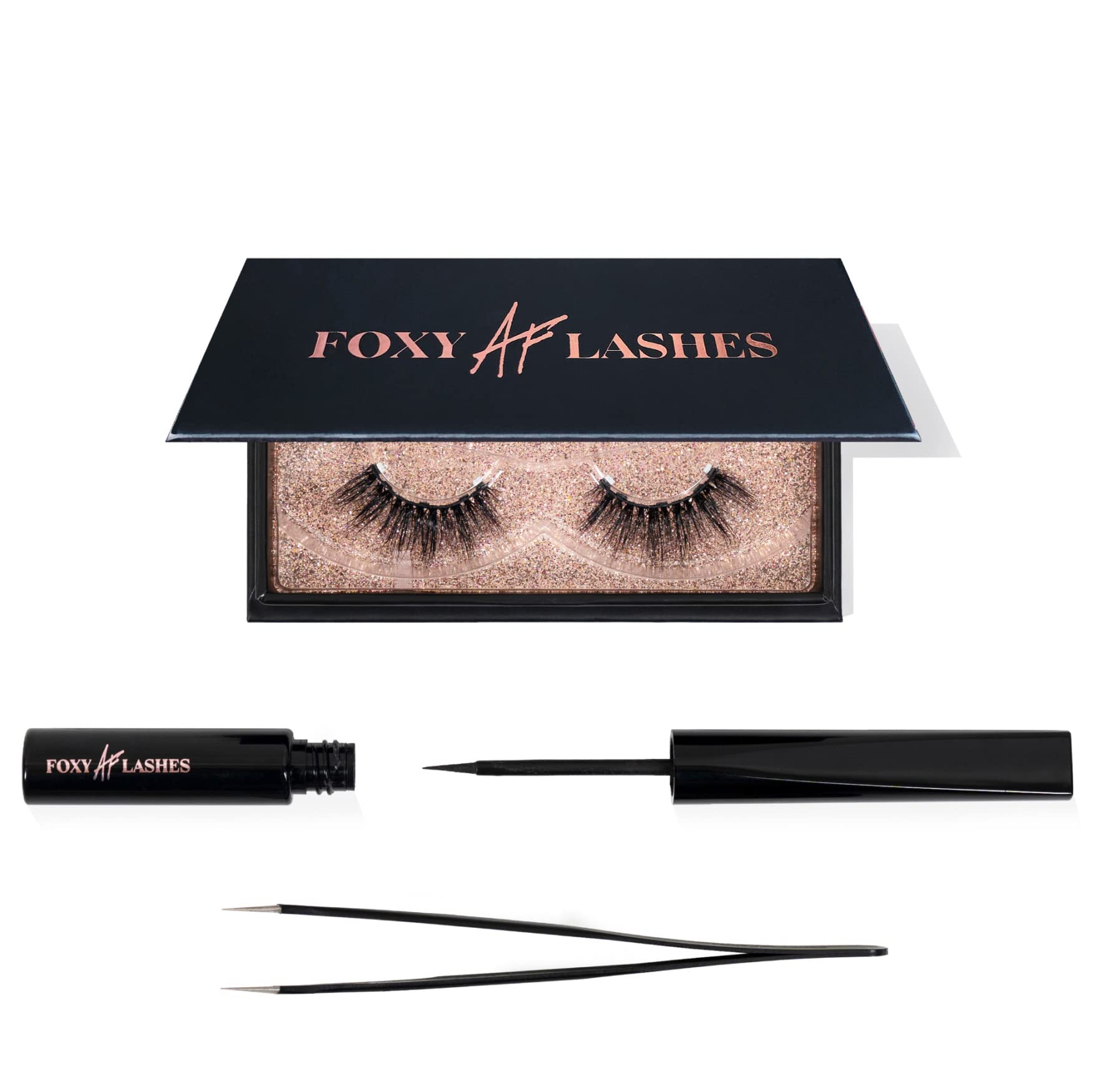 Magnetic Eyelashes with Eyeliner Kit (Extra Strength & Up to 60 Uses Liner) Jawdropper Kit Cruelty-Free with Applicator