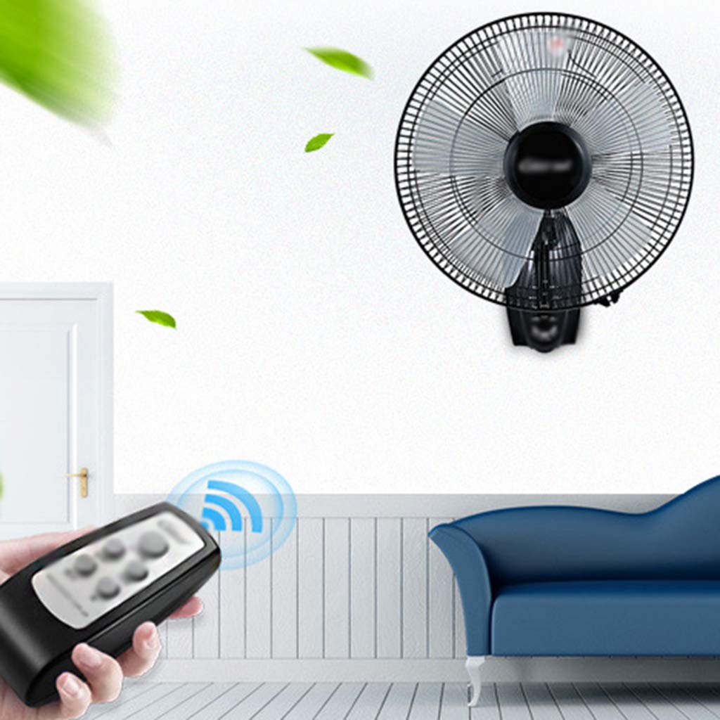 Ventilatore da parete con telecomando, 3 impostazioni di velocità, oscillazione di 90 gradi, per raffreddamento industriale e domestico