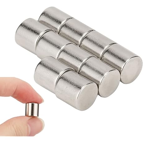 10 PCS Cylinder Magnets 3/8"x3/8"