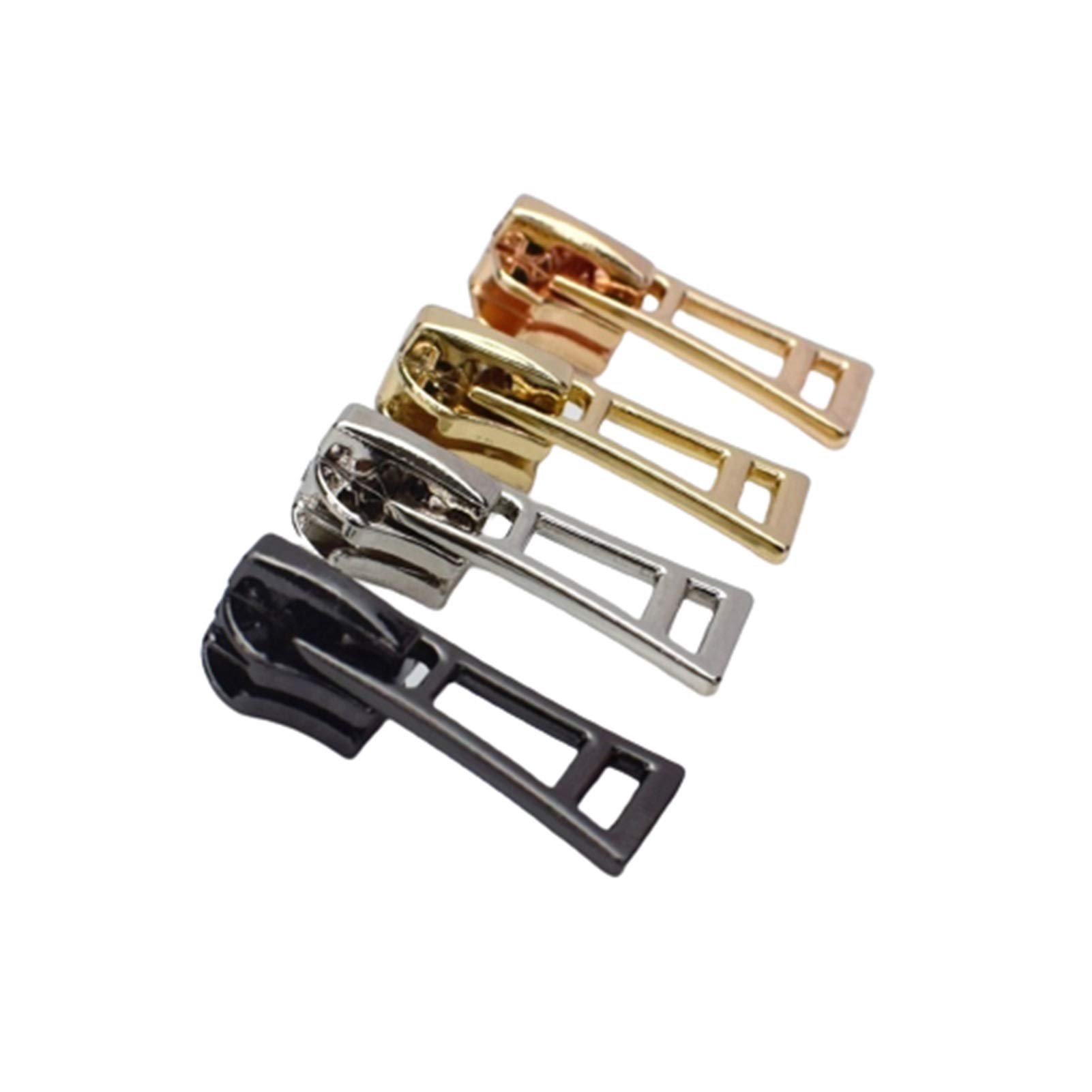 tiradores de cremallera, Kit de reparación de cremalleras de metal, 20 deslizadores de cremallera con cierre automático, n.° 5, sencillos y elegantes, cabezal de cremallera for coser, accesorios de ro