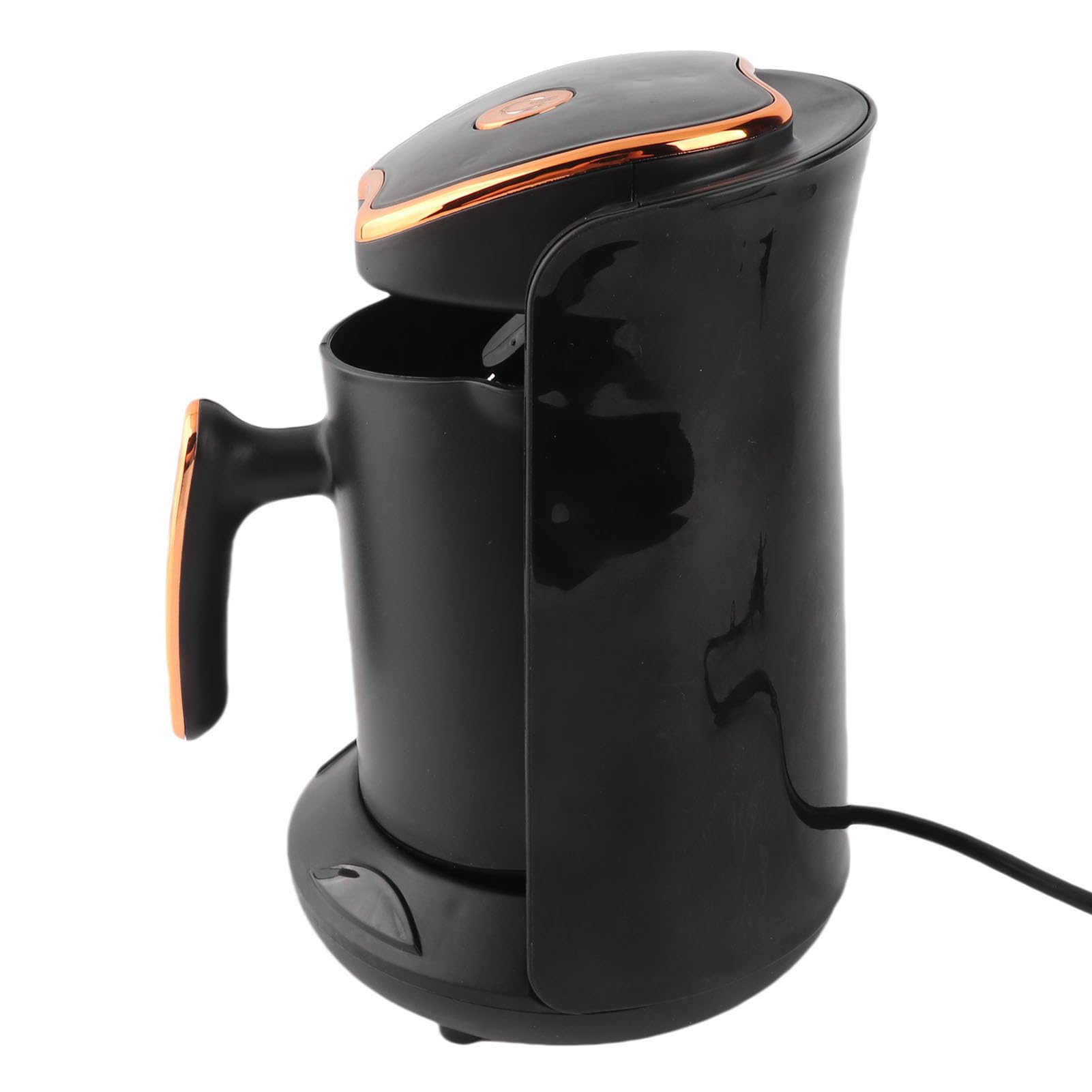 Türkische Kaffeemaschine, 600 W, 4 Tassen, Tragbare Kaffeemaschine mit Überlaufschutz und Akustischem Alarm, für den Heimgebrauch (EU-Stecker 220 V)