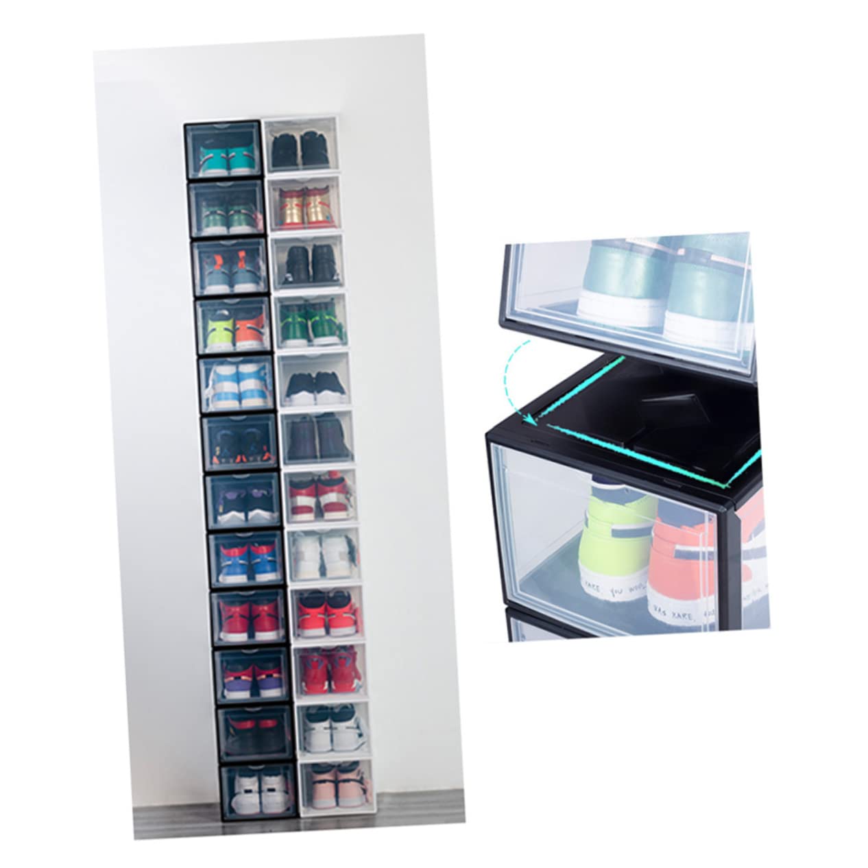 CHILDWEET 1pc Transparent Plastic Basketball Shoe Box Sturdy Container for Home Storage Versatile Organizer for Shoes Socks and Accessories Easy to Open with Ergonomic Handle and Deform