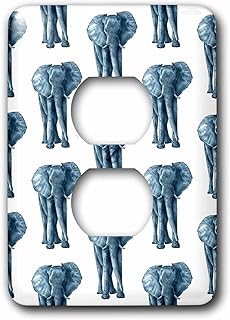 3dRose Pattern of a cute baby gray African elephant animal art. - Light Switch Covers (lsp-379488-6)