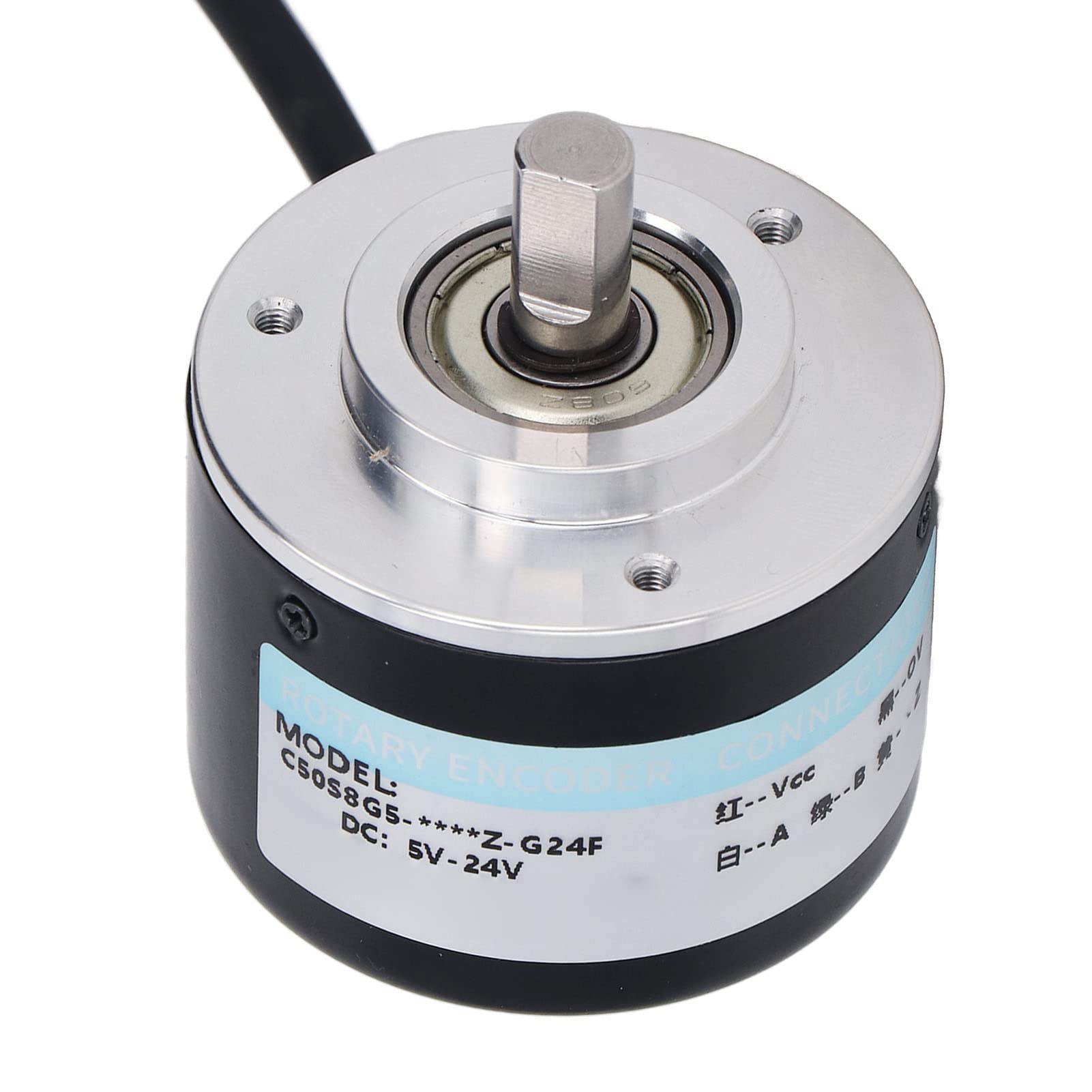 Encoder incremental PNP,DC5-24V 1200P/R IP50 50mm Diámetro exterior Encoder incremental de 2 fases Componente de control de movimiento de 2 fases para control inteligente(1200P/R)