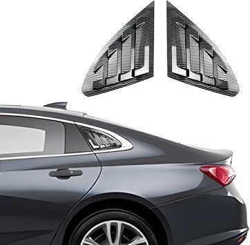 for Chevrolet Malibu 2016-2023 Window Louvers Rear Side Window Louvers Air Vent Scoop Shades Cover Blinds Trim Exterior Accessories 2PCSCarbon Fiber