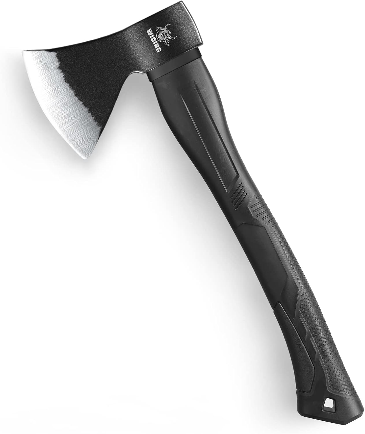 WICING Camping Axe,15 inch Hatchet, Carbon Steel Splitting Axe