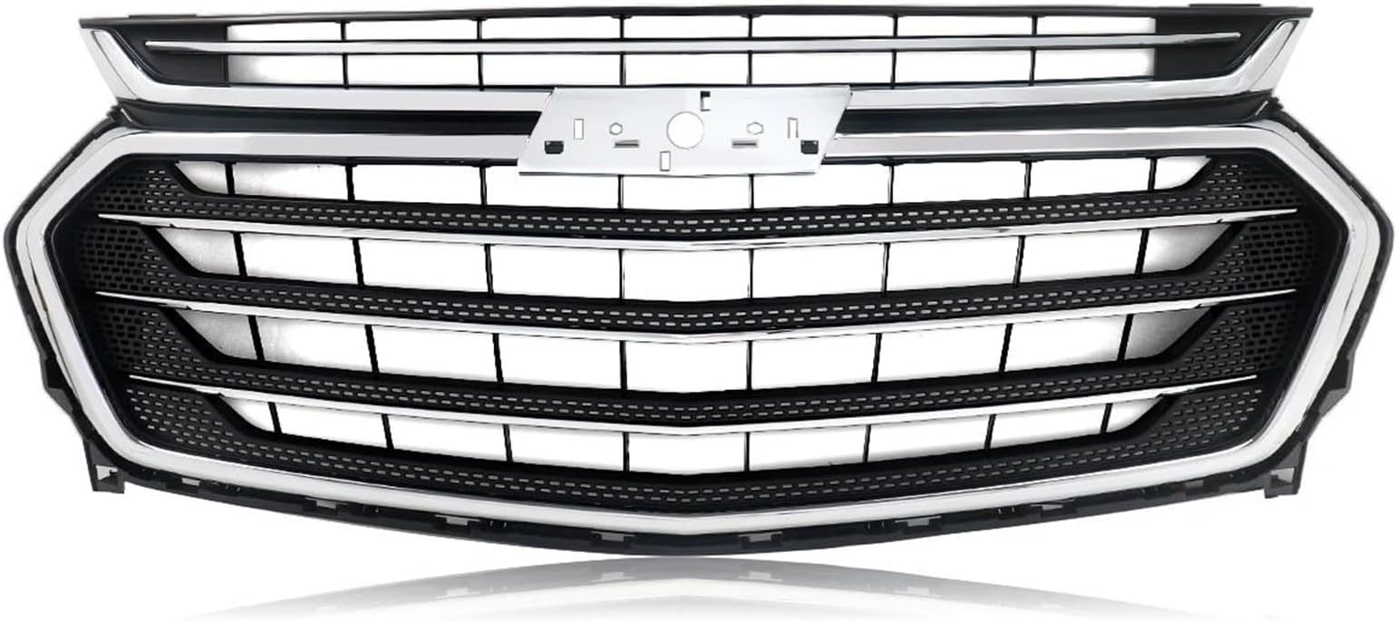Car Front Radiator Grilles Chrome Front Grill Assembly Replace For Chevy For Traverse 2018-2021 Bumper Upper Grille Air Inlet Mesh Grills Radiator Grille