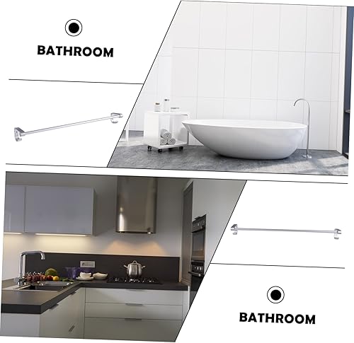 Miniatura 5 de Uonlytech Toallero Percha Espacio Aluminio Toallero Un Cuerpo Colgador Barra Toallero Organizador