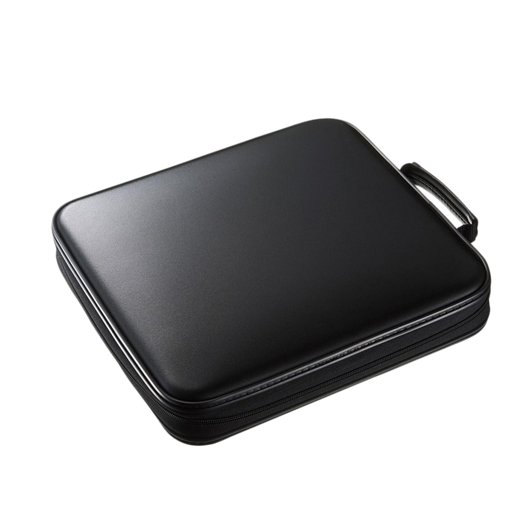 FOMIYES Custodia Porta CD 160 Slot Nera Zip Scorrevole, Organizer Dvd per Auto e Casa, Protezione Antipolvere e Umidità, Archivio Multimediale Portatile per Viaggi