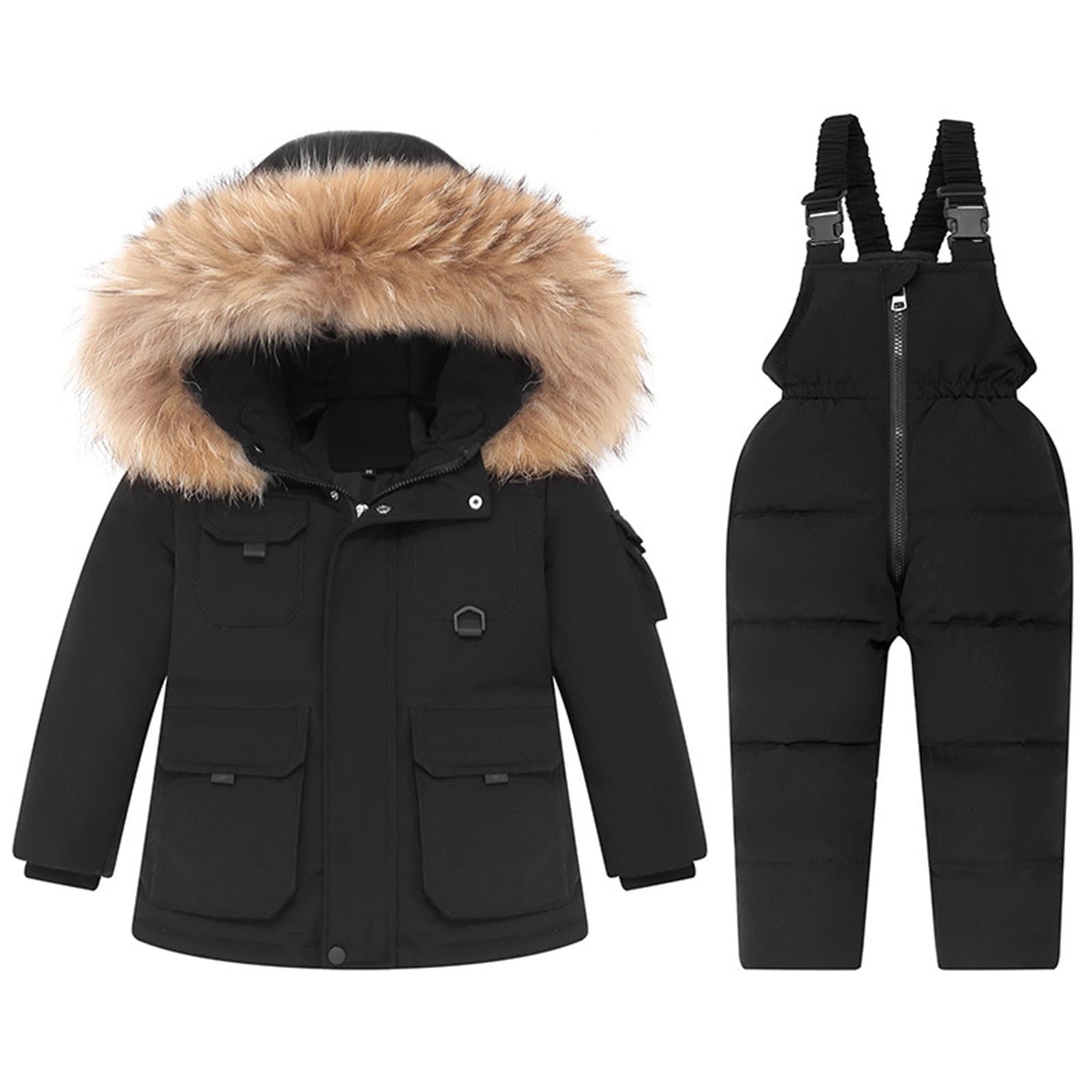 Generisch Kleinkind Jungen Schneeanzug Mädchen Schnee Hose Jacke Lätzchen Winter Kinder Kleidung warmen Mantel