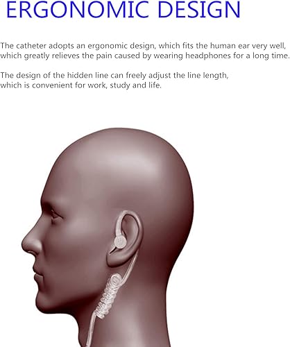 Miniatura 5 de Tubo de bobina acústica de repuesto para Motorola radio de dos vías Walkie Talkie con auriculares de radio (2 paquetes)