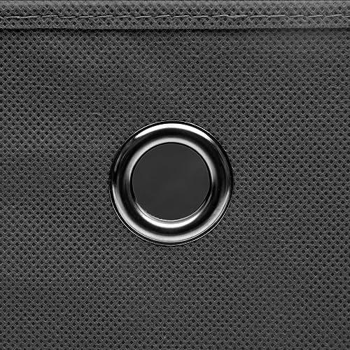CUMYZO Storage Boxes with Lids 4 pcs Gray 12.6\"x12.6\"x12.6\" Fabric,Home & Garden Household Supplies Storage & Organization Household Storage Caddies