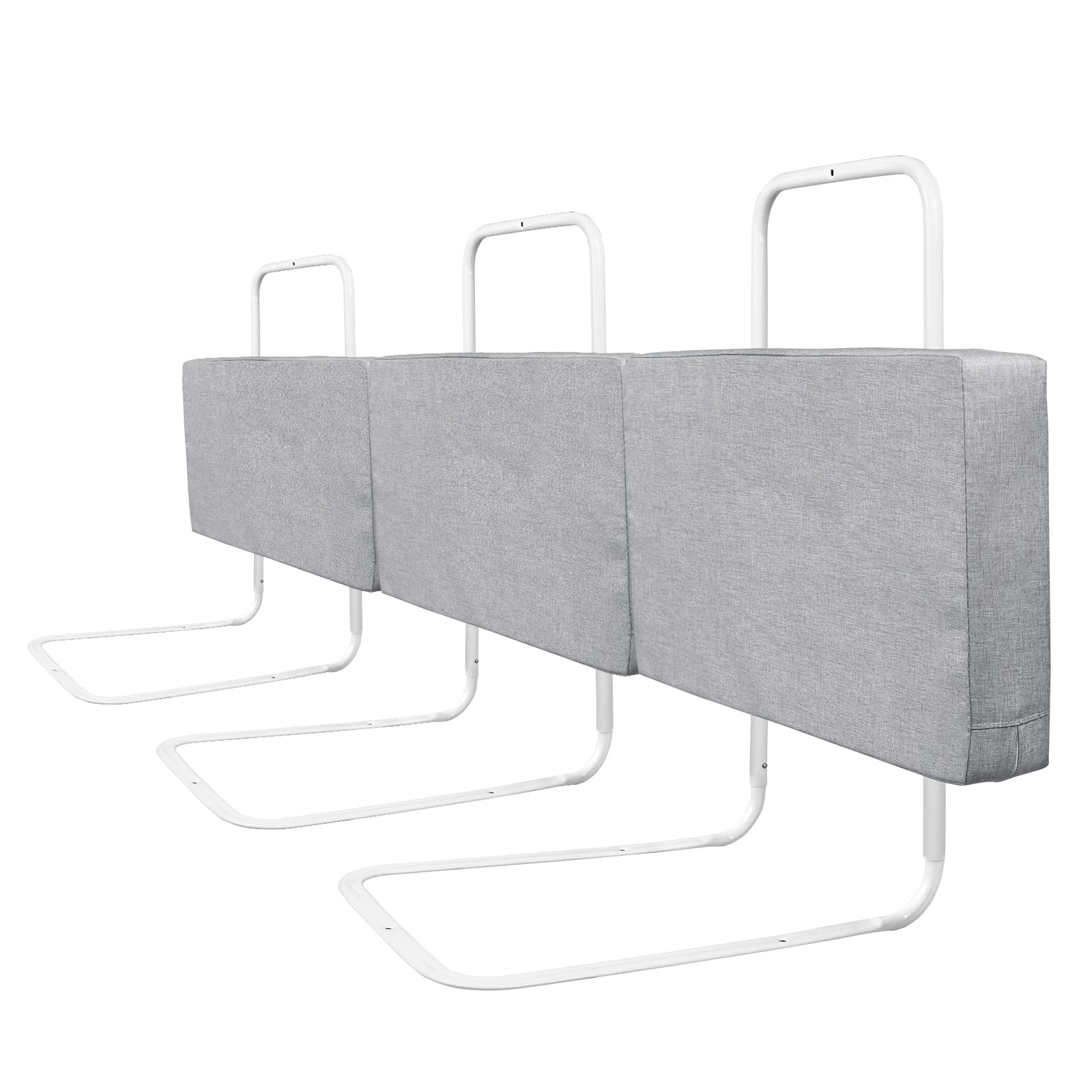 NAIZY Barandilla de Cama - 180 cm, Gris