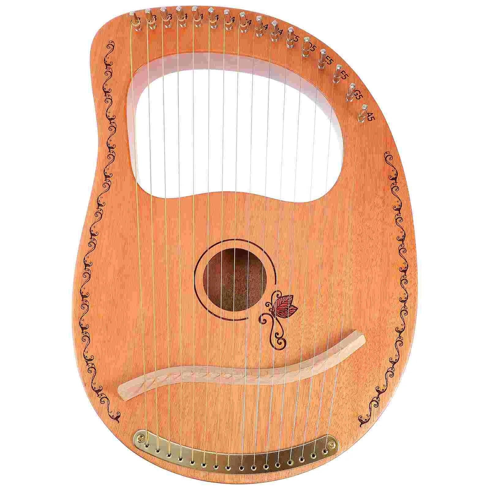 Strumento for Arpa Portatile Lap 16 Corde Lira Strumenti Musicali Accordatura in Legno 16 Corde per Adulti