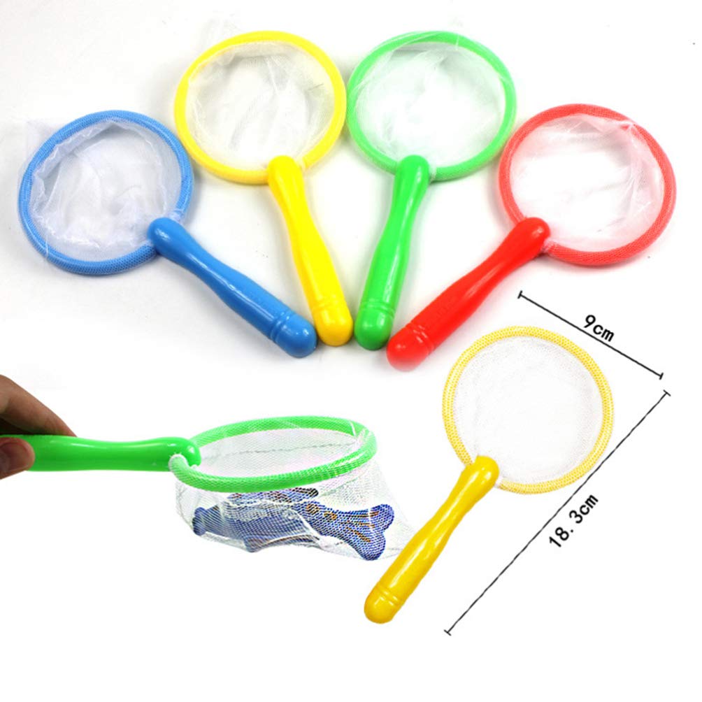 TOYANDONA 10 Pcs Mini Filet de Pêche Petit en Plastique Insecte Attraper Filet de Pêche Net pour Enfants Enfants