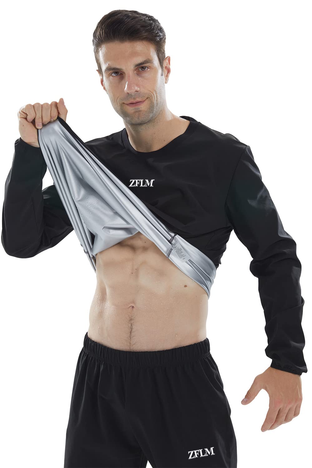 Buy Sauna Suit for Men Sweat Sauna Jacket Pant Gym Workout Sweat Suits