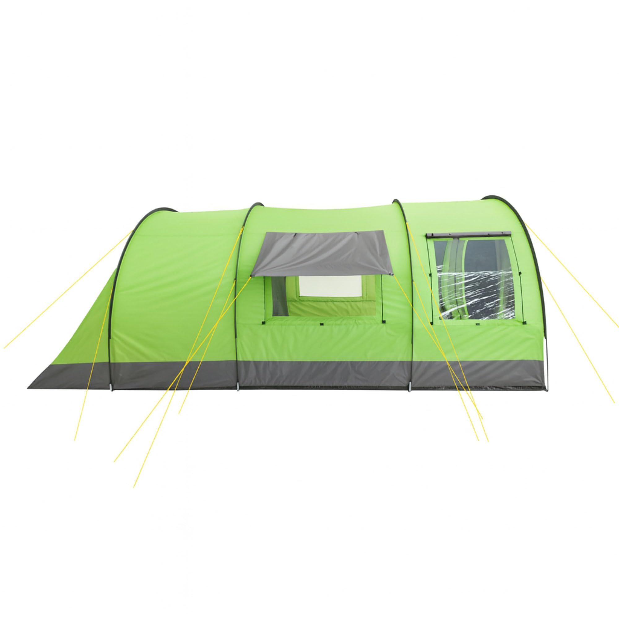 CampFeuer Tenda a tunnel per 6 persone "Relax6" | Tenda a tunnel variabile con cabina letto separabile e 5.000 mm di colonna d'acqua | Tenda a gruppo | Tenda da campeggio