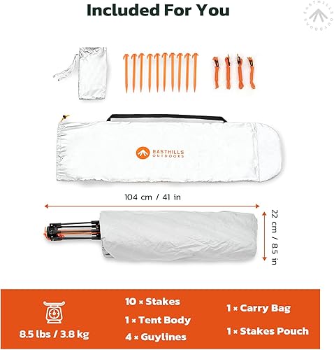 Miniatura 5 de Easthills Outdoors - Tienda de campaña de playa Instant Shader XL plateado, refugio de 251 cm de ancho para 4-6 personas con protección solar FPU