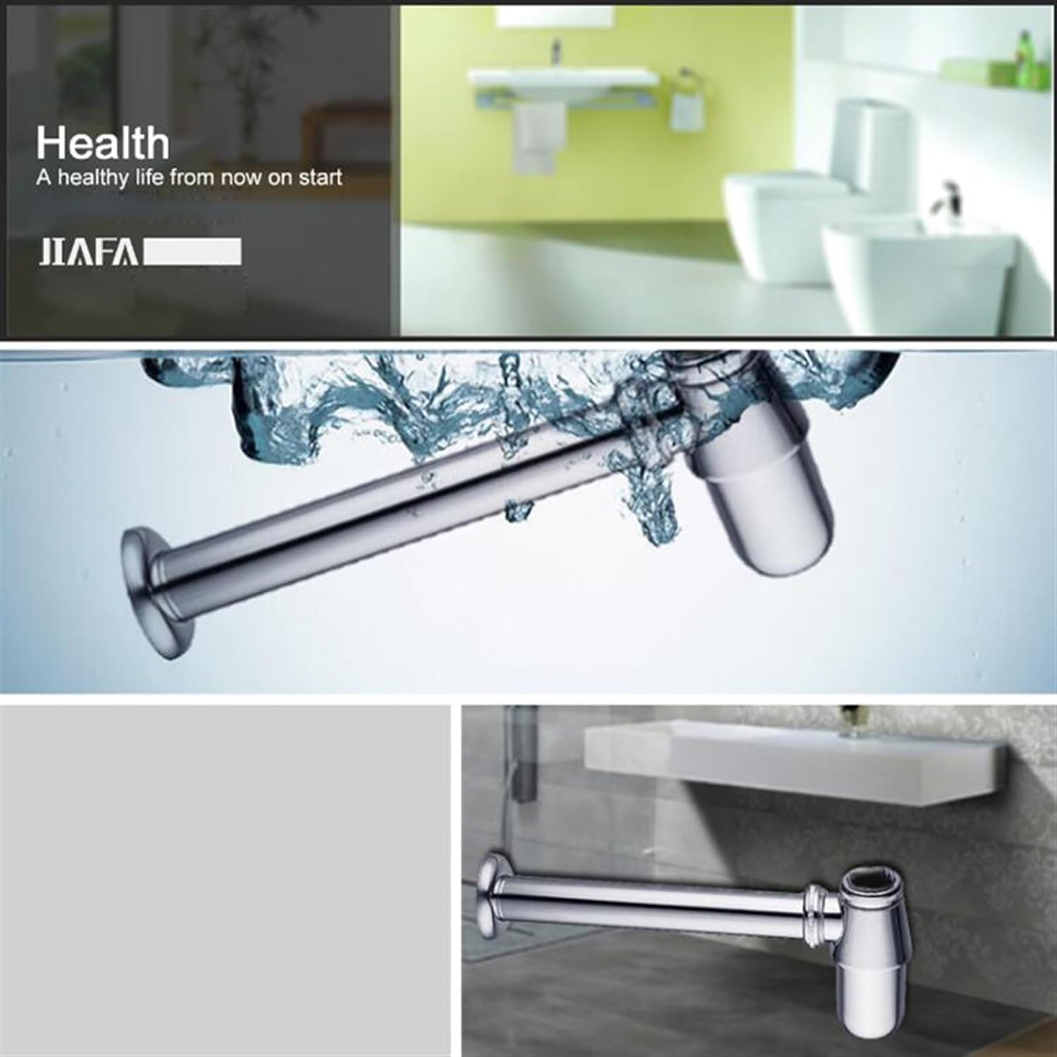 sustitución de tapones de fregadero pop up, Sifón tipo P Sifón tipo P Sifón de pared de aleación de zinc macizo de estilo antiguo Sifón de botella con lavabo Tubo de plomería de desechos emergente.