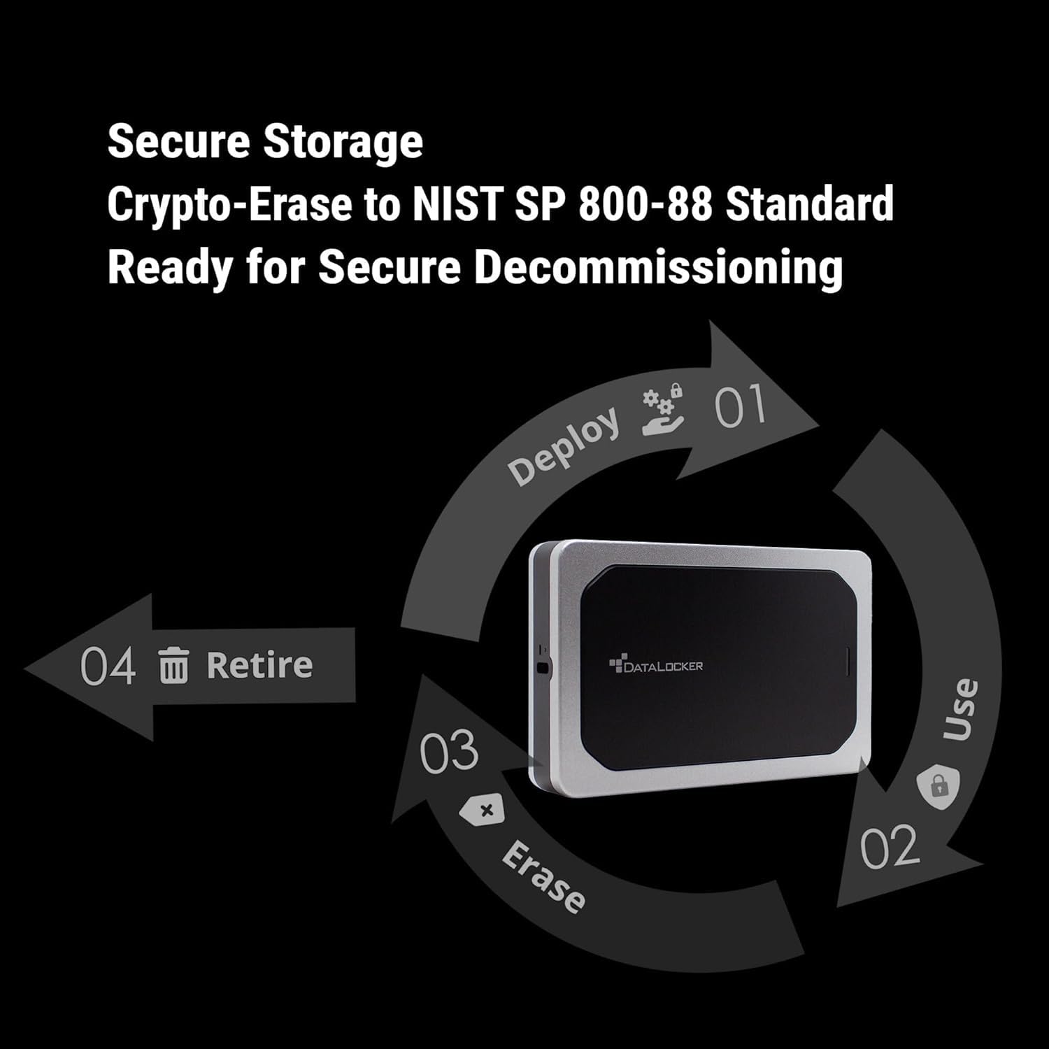 Datalocker Dl450 Fe Disco Rigido Esterno 2 Tb 5400 Giri/min 2.5 Usb TipO-C 3.2 Gen 1 [3.1 Gen 1] Alluminio, Nero (dl450 2tb Encrypted Ehdd Fips 140-3)