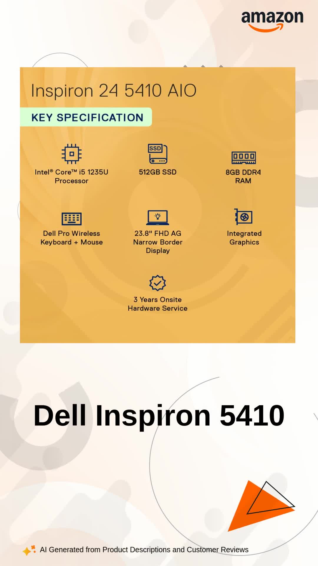 Dell 第12世代i5-1235U Dell Inspiron24 5410 Amazon.com: Dell Inspiron 5410 All-in-One Desktop, 23.8'' FHD IPS
