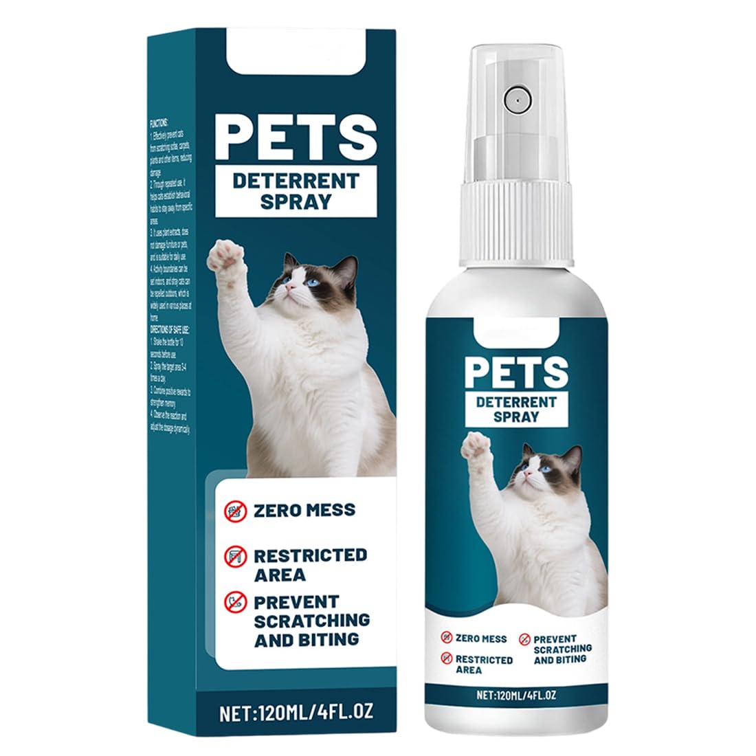 EIHI 120ml Spray antigraffio per gattiper Gatti Divano, Uso Interno ed Esterno,protezione divano graffi gatto, Protezione del Divano e Mobili, Ideale per Casa e Giardino