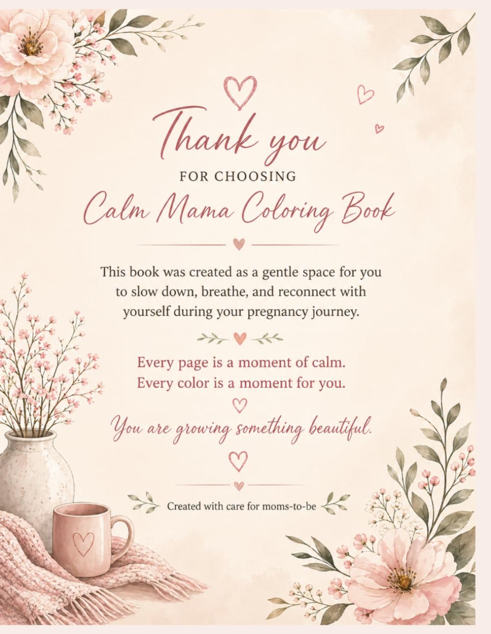 Calm Mama Coloring Book: A Relaxing Pregnancy Coloring Book for Stress Relief