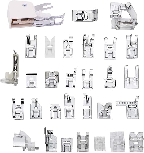 Miniatura 2 de Juego de 30 prensatelas profesionales para máquina de coser doméstica para hermano, Babylock, cantante, Janome, Elna, Toyota, New Home, Simplicity y