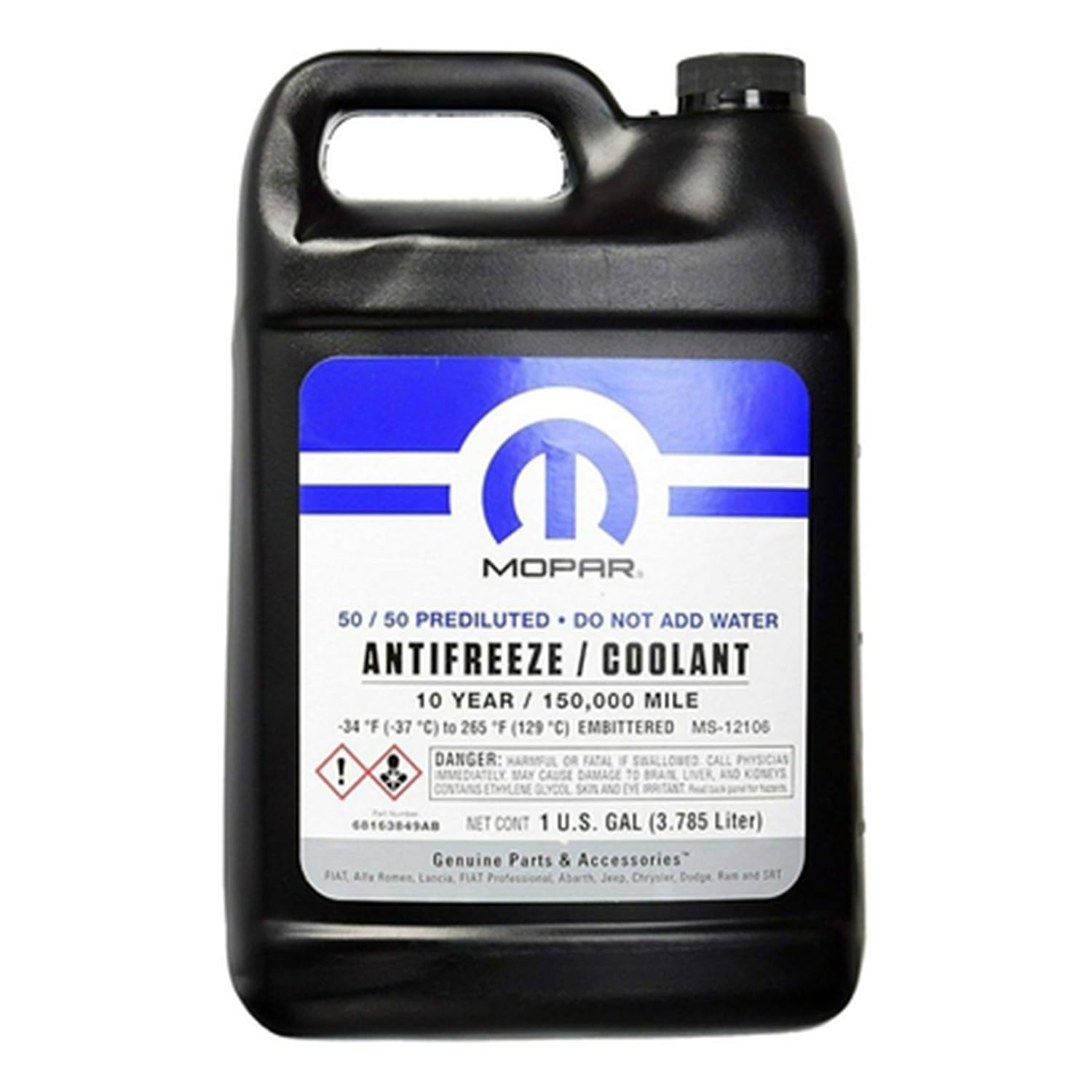 Genuine Coolant Antifreeze, 50/50 68163849AB