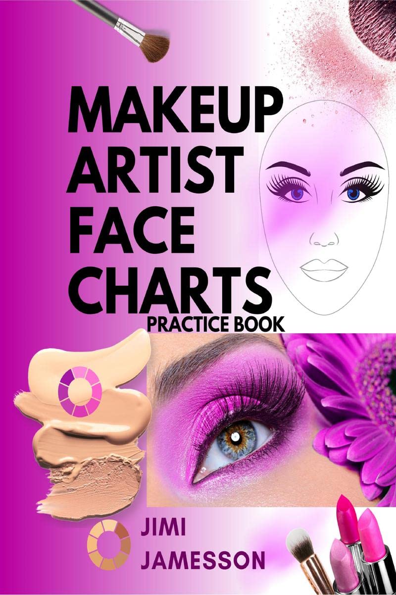 Makeup Artist Face Charts Practice Book : Blank Worksheets for Makeup ...