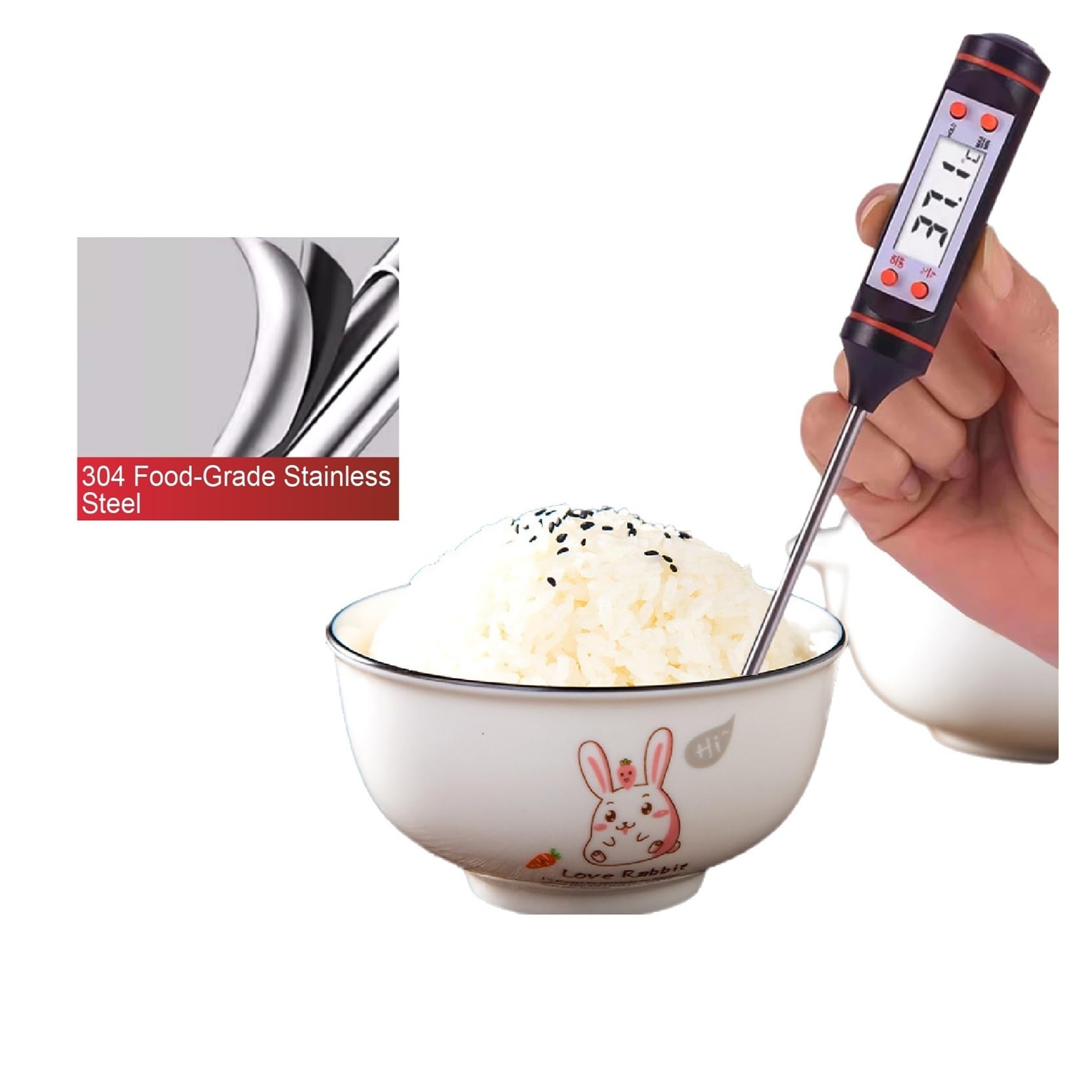 Thermomètre numérique TP101(Black)