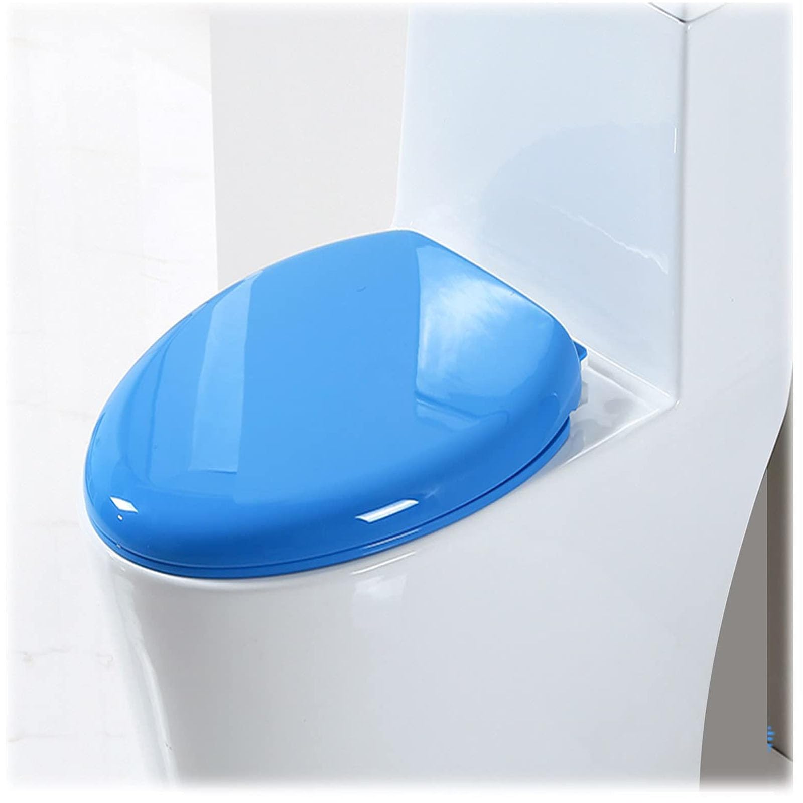 Asiento de Inodoro con Cierre Suave y función de Cierre silencioso, fácil de Limpiar e Instalar, Material PP, Tapa de Inodoro con Ajuste de 360 Grados.