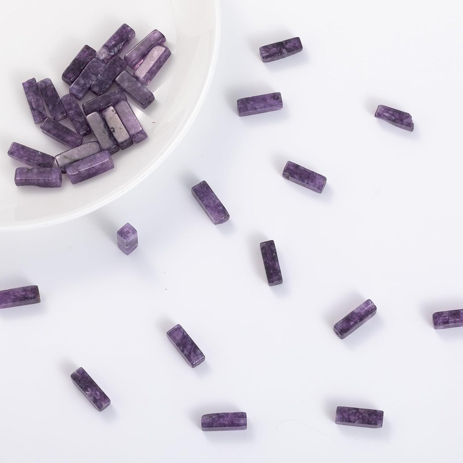 Natural Amethyst Rectangle Tube Beads 4x13mm 38cm/str Loose Semi Gemstone Stone Beads for Making Bracelets Necklace Earrings - Image 4
