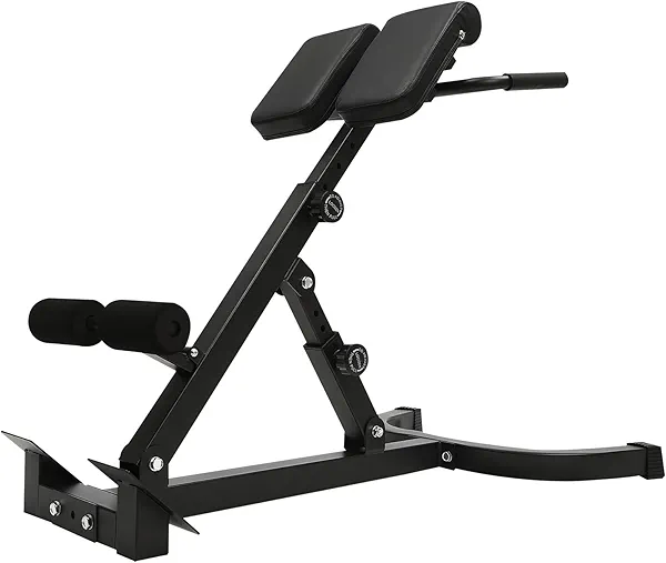 Multi-Functional Bench, 330lbs Hyper Back Extension Roman Chair Abdominal Exercise Equipment Multi-Functional Hyperextension Back Strength Exercise Bench w/Rubber Foot Covers for Home Gym Hotel