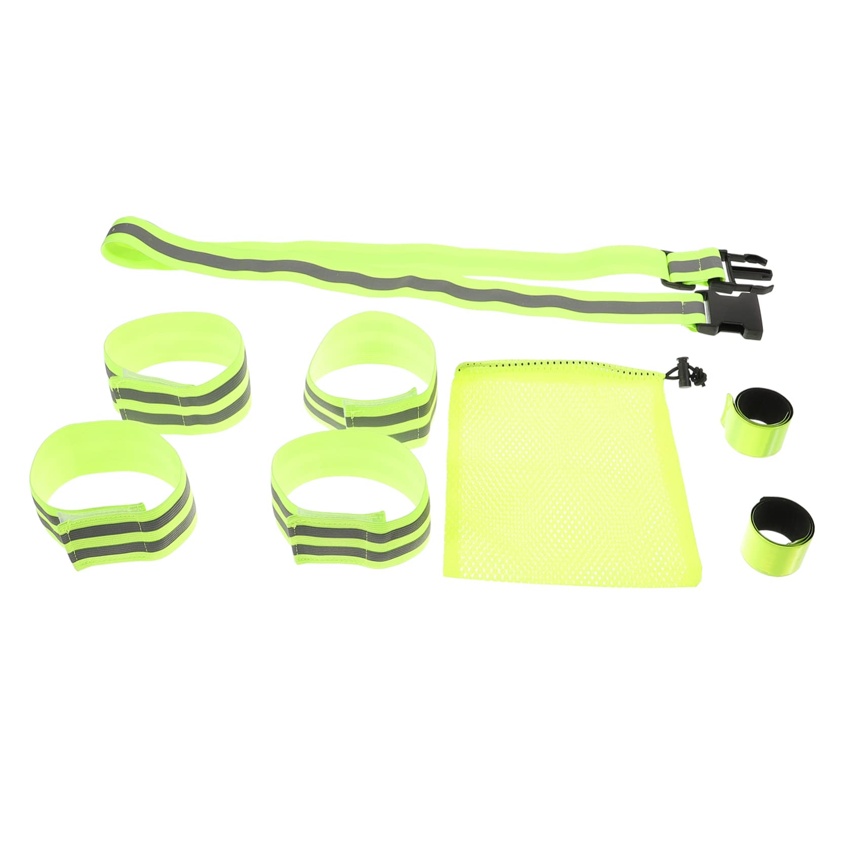 YARNOW Correa Reflectante para Deportes cinturón de lámpara Pulsera Chalecos Reflectantes Brazalete Reflectante Banda Reflectante para Exterior Corriendo Banda Reflectante Green
