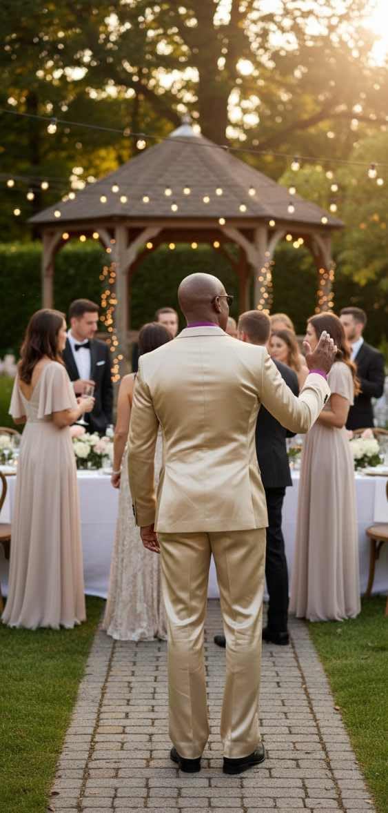 Satin Mens Suit 2 Piece Slim Fit Suits for Men Double Breasted Blazer Pants Peak Lapel Wedding Party Prom Tuxedo