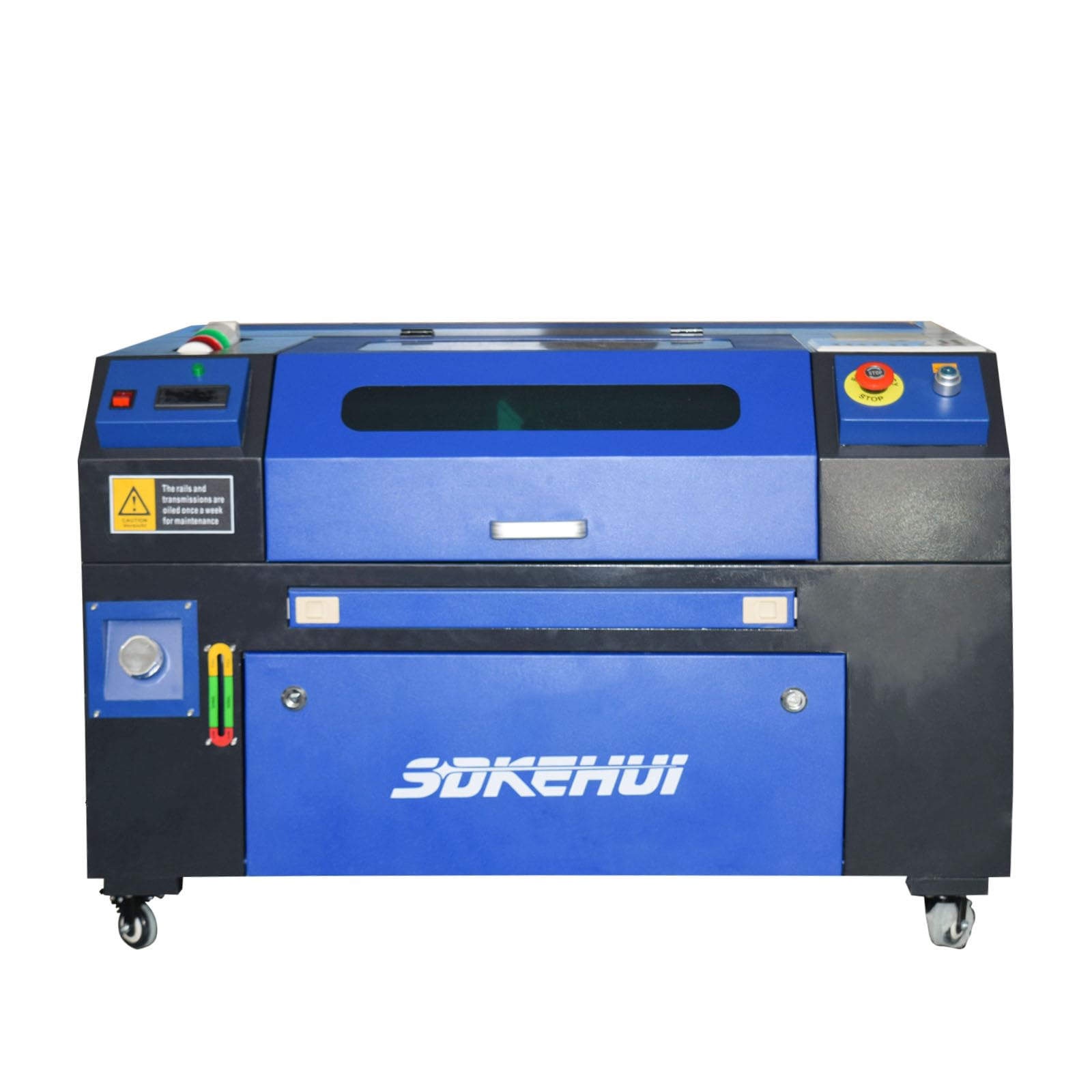 Autoenfoque 50W Grabador de Láser CO2 con Área de Trabajo 300x500mm Máquina de Grabado de Láser CO2 con RDWorks Asistencia de Aire y Control Digital Engraving Machine Láser CO2 Profesional
