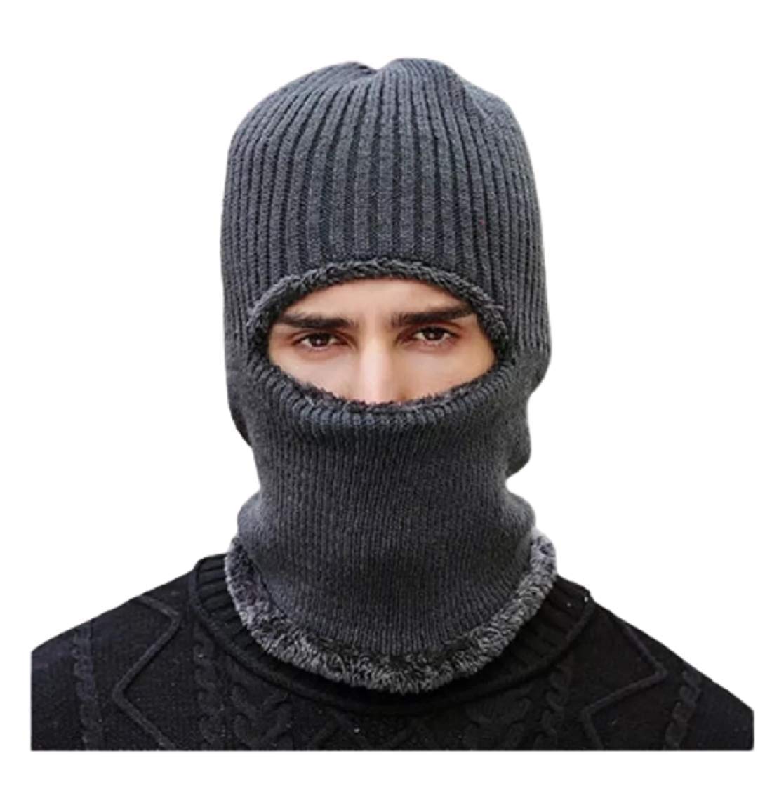 Soft Fur Woolen Winter Full Face Cover Monkey Caps for Men and Women/Balaclava Winter Cap/Monkey caps-image-4
