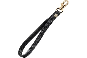 Genuine Leather Wristlet With Keychain