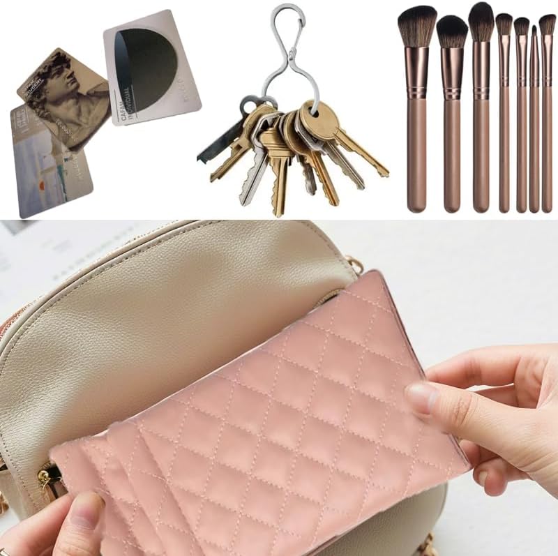 YVPSI 3 Pack Double Eyeglass Case Leather Soft Eye Glass Cases Squeeze Top Sunglass Pouch Eyeglasses Holder with Strap for Women Travel - Image 6