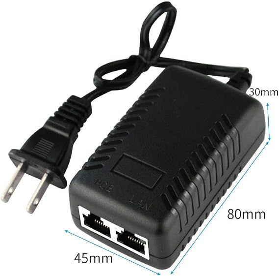 52V Gigabit POE Injector Adapter Power Supply,100/1000Mbps IEEE 802.3af Compliant, for Most Cisco/Polycom/Aastra Phones and More