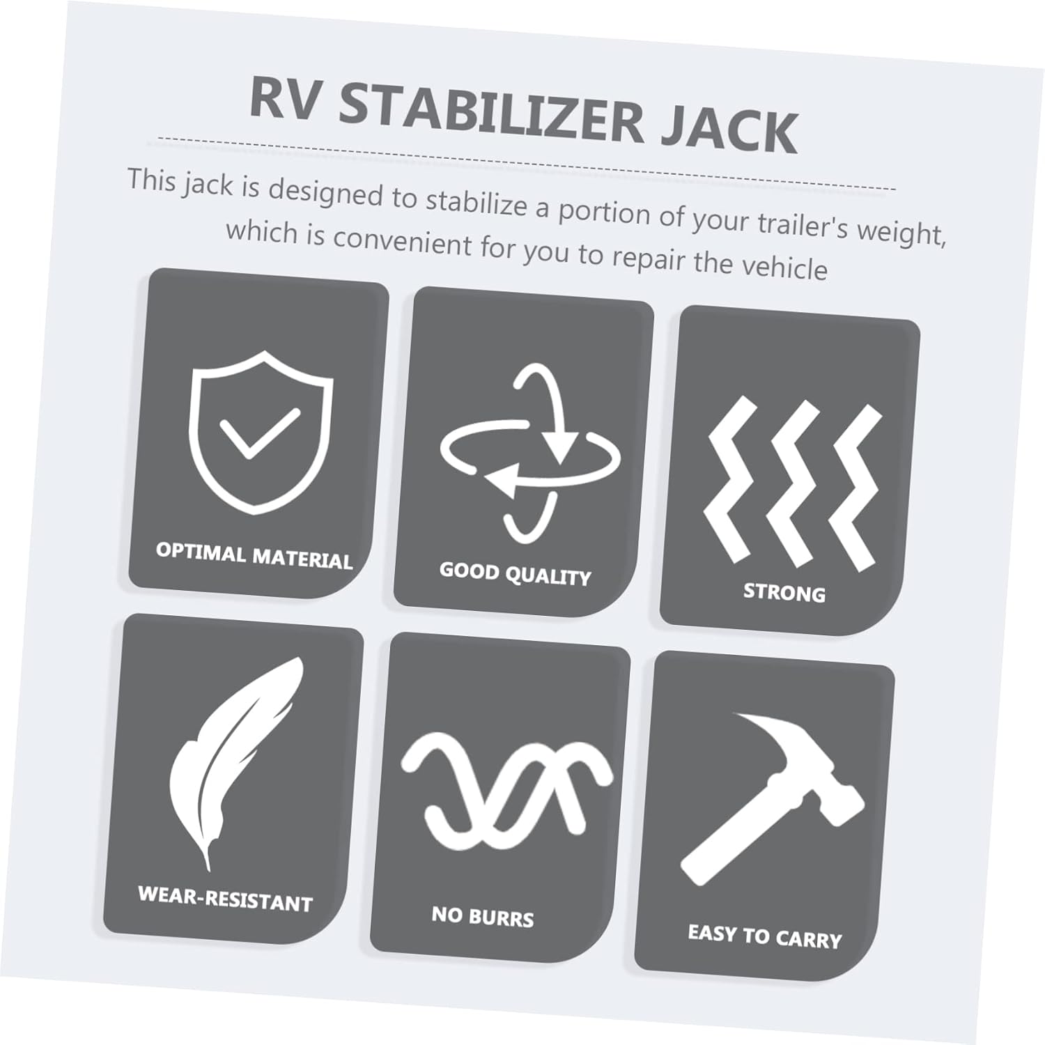 2pcs Rv Stabilizer Rv Slide Out Stabilizer Jack Bracket for Trailer Accessory